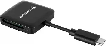 TRANSCEND RDC3 SD/mikroSD kortelių skaitytuvas USB-C 3.2 gen1, juodas