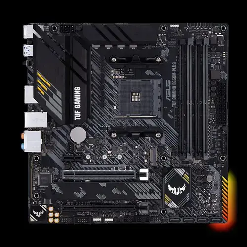 ASUS TUF GAMING B550M PLUS, AMD, "Socket AM4", 3 kartos "AMD Ryzen™ 3", 3 kartos "AMD Ryzen 5", 3 kartos "AMD Ryzen™ 7", 3 kartos..., DDR4-SDRAM, 128 GB, DIMM