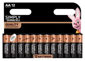Baterijos DURACELL Simply AA, 12 vnt.