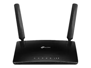 TP-Link N300 4G LTE telefonijos Wi-Fi maršrutizatorius, "Wi-Fi 4" (802.11n), vienos juostos (2,4 GHz), Ethernet LAN, 3G, juodas, stalinis maršrutizatorius