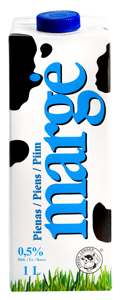 Pienas MARGĖ 0.5% riebumo