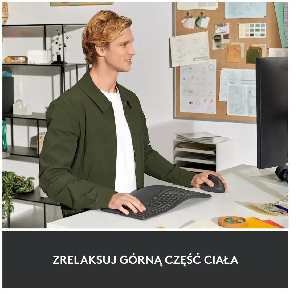 "Logitech Lift Left Vertical" ergonominė pelė, kairioji, vertikalios konstrukcijos, optinė, RF belaidis ryšys + "Bluetooth", 4000 DPI, grafito spalvos