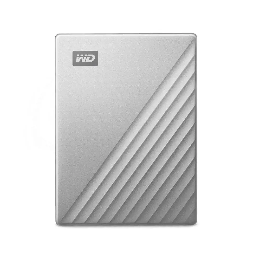 WD My Passport Ultra 4TB Silver USB-C/USB3.0 kietasis diskas 2,5 colio Metalinė apdaila RTL nešiojamasis išorinis diskas