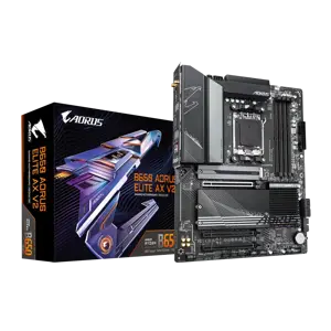 GIGABYTE B650 AORUS ELITE AX V2 Motherboard - Supports AMD AM5 CPUs, 12+2+2 Phases Digital VRM, up …
