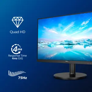 Monitorius PHILIPS 275V8LA/00 27inch FHD IPS 2560x1440 LCD TFT Monitor HDMI DP