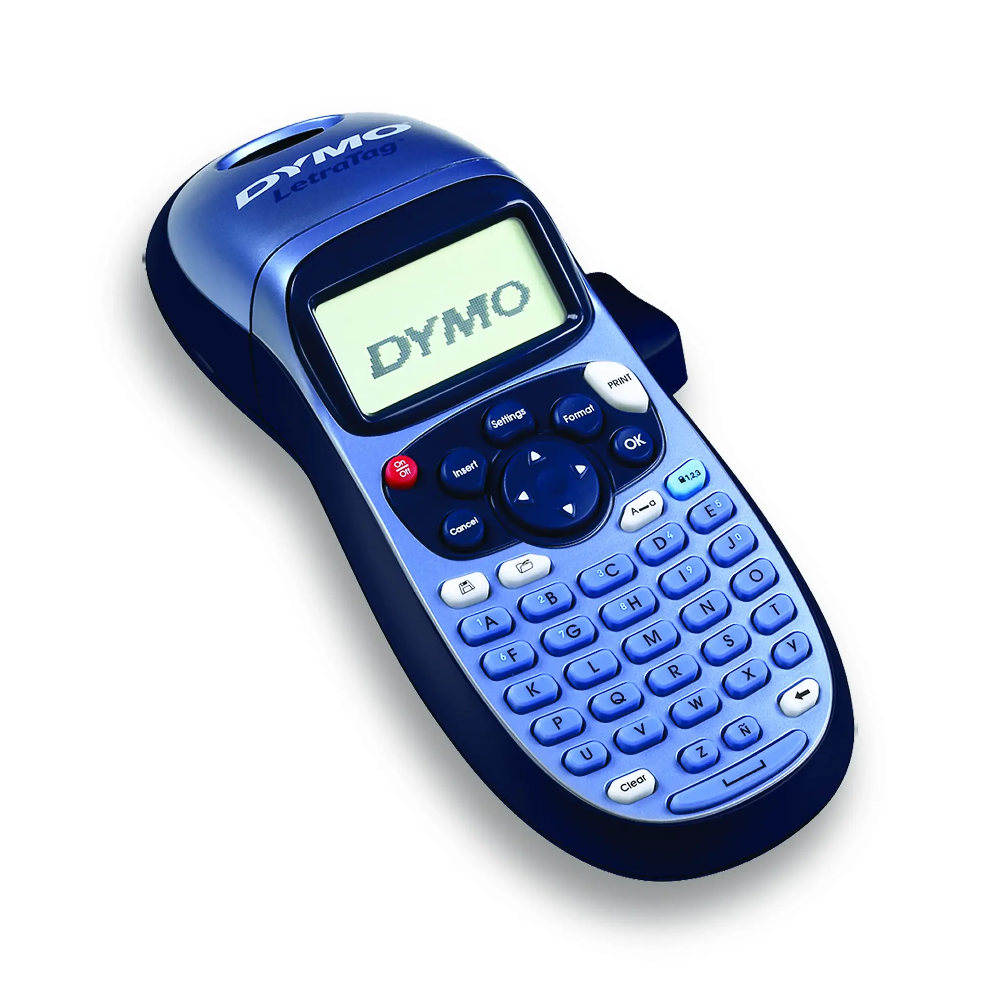 DYMO LetraTag LT-100H, ABC, Direct thermal, 180 x 180 DPI, 12 mm/sec, Black, Blue