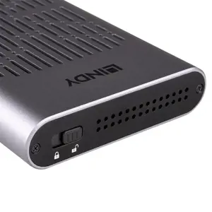Lindy USB 3.2 Gen 2x2 Dual M.2 NVMe SSD Enclosure with Clone Feature, SSD enclosure, M.2, M.2, PCI Express 3.0, USB connectivity, Silver
