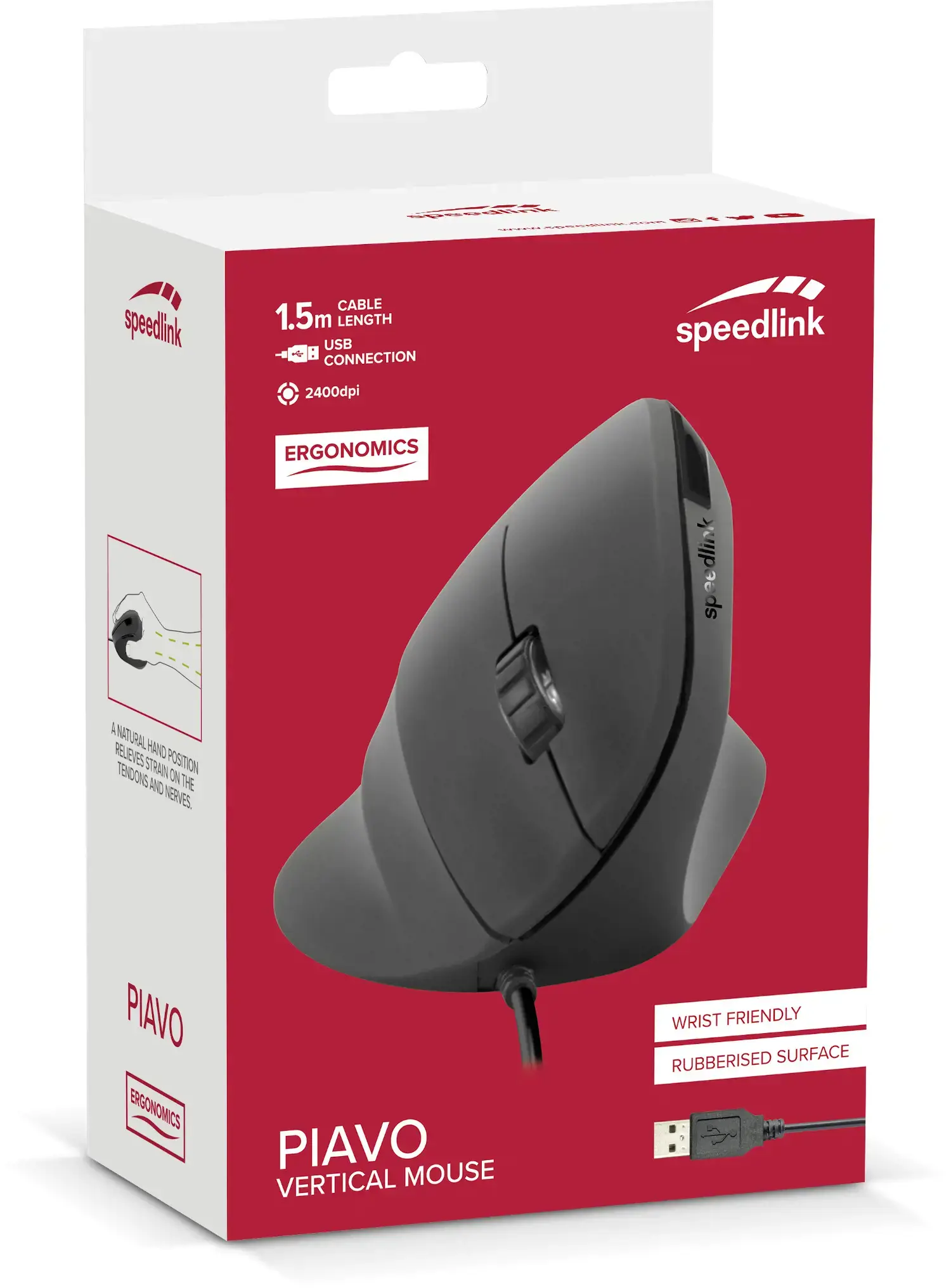 "Speedlink" pelė "Piavo Vertical USB" (SL-610019-RRBK)