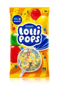 Karameliniai saldainiai ROSHEN Lolipops, kokteilių skonio, 0,92 kg