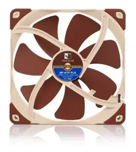 Noctua NOC-NF-A14-FLX computer cooling component Computer case Fan 14 cm Beige, Brown