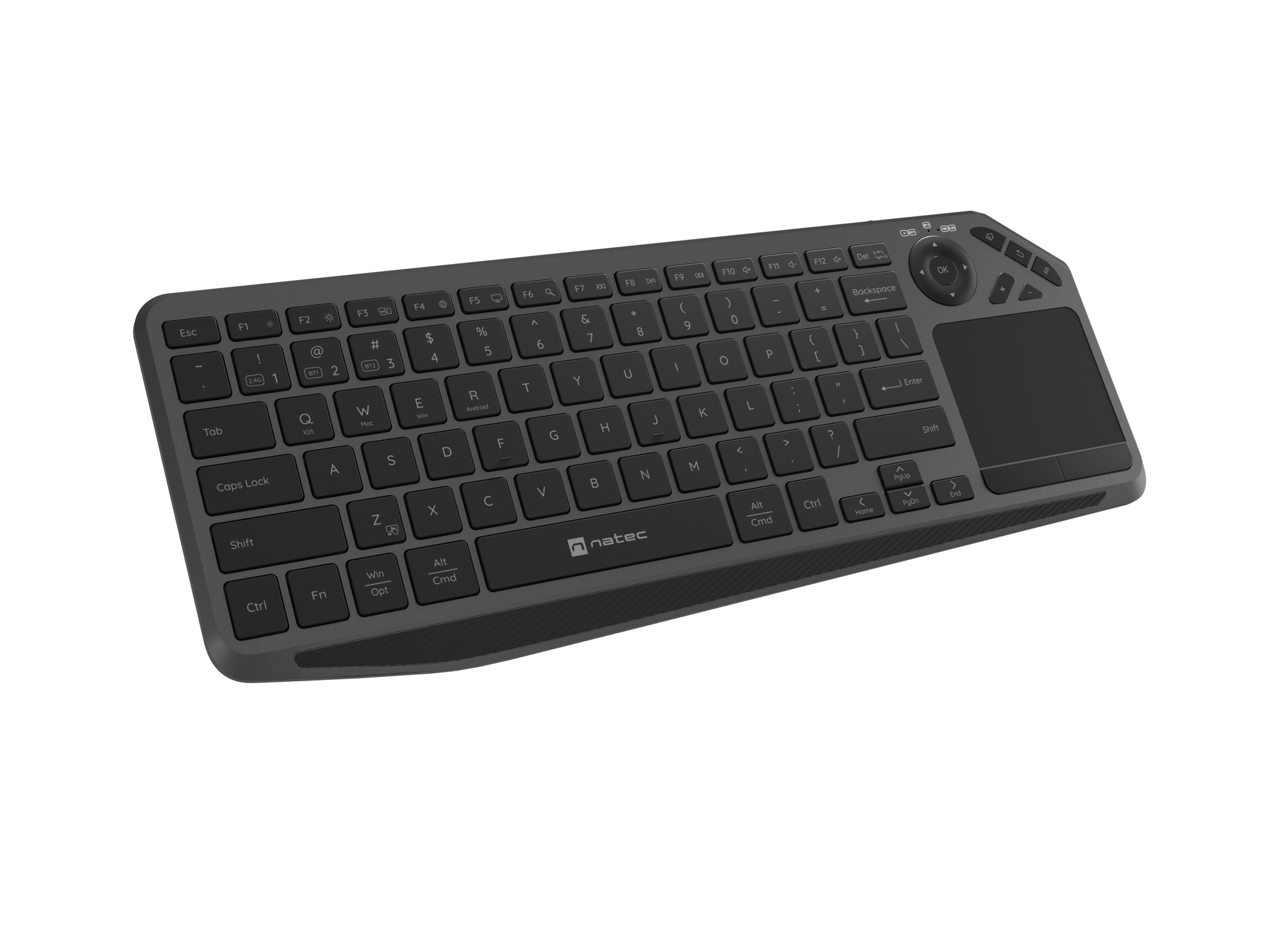 Natec Turbot 2 | Keyboard | Wireless | US | Bluetooth | Black/Gray