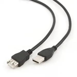 GEMBIRD CCP-USB2-AMAF-10 Gembird USB 2.0 A- A lizdas 10 pėdų ilgio juodas kabelis