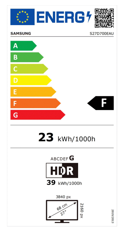 Samsung S70D, 68.6 cm (27"), 3840 x 2160 pixels, 4K Ultra HD, LCD, 5 ms, Black