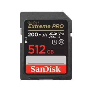 SANDISK Extreme PRO 512GB microSDXC + 2 metų RescuePRO Deluxe iki 200MB/s ir 140MB/s skaitymo/rašym…