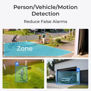 Reolink P830 - Smart 4K PT Security Camera, Auto Tracking, Person/Vehicle/Pet Detection, 355º Pan & 90º Tilt, IP security camera, Indoor & outdoor, Wired, Google Assistant, Ceiling/wall, White, Black