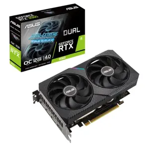 Vaizdo plokštė ASUS NVIDIA GeForce RTX 3060 12 GB, GDDR6, 192 bitai, DUAL-RTX3060-O12G-V2