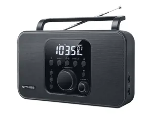 "Muse Radio" M-091R Juoda, AUX įvestis, žadintuvo funkcija