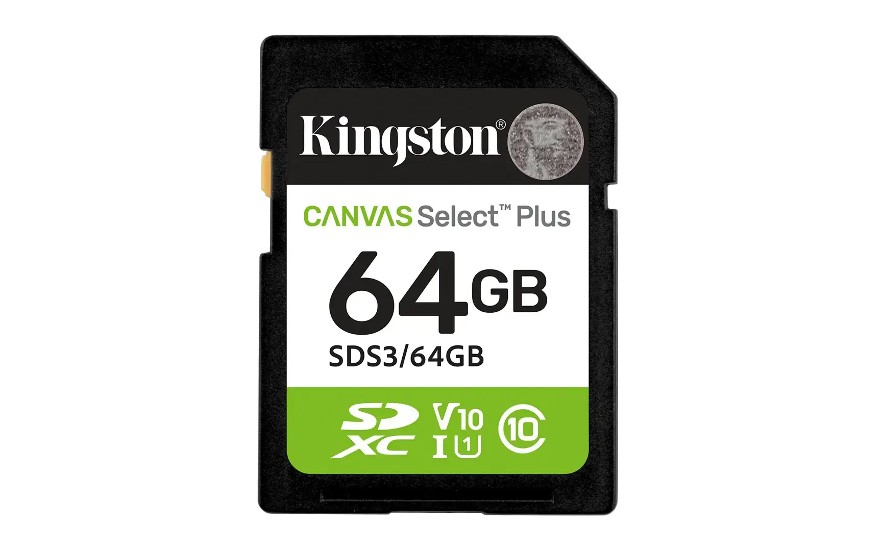 Kingston Canvas Select Plus | 64 GB | SD | Flash memory class Class 10, UHS-I, U1/U3, Video Class 10/30