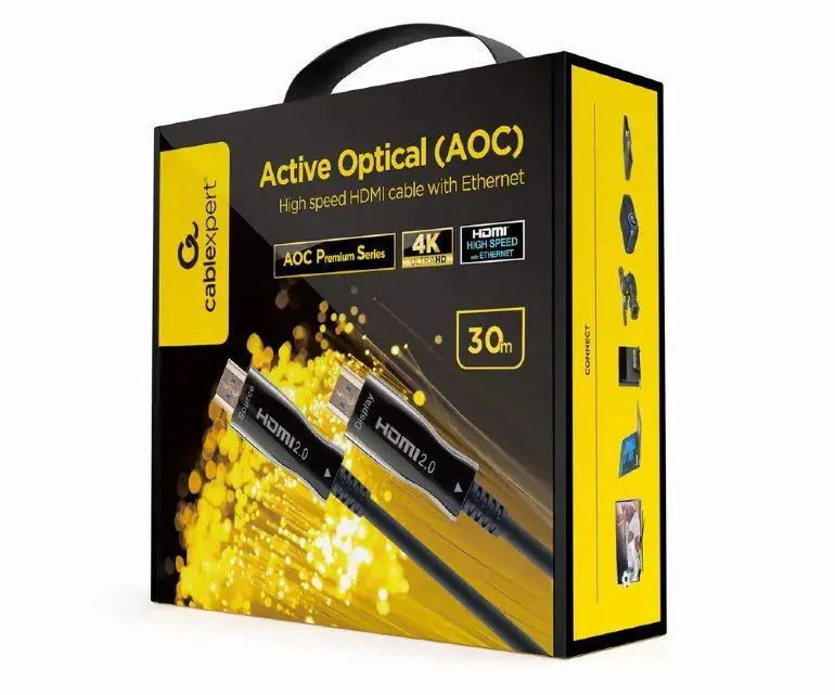 GEMBIRD aktyvusis optinis AOC didelės spartos HDMI kabelis su Ethernet AOC Premium serijos 30 m