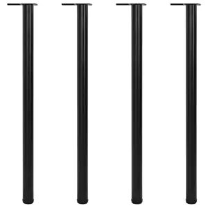 Reguliuojamo aukščio stalo kojos, 4vnt., juodos spalvos, 1100mm