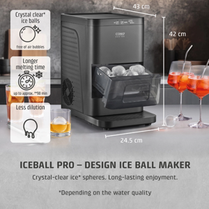 Caso Ice Ball Maker | IceBall Pro | Power 130 W | Capacity 1.3 L | Matt Black