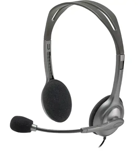 "Logitech H111", Laidinis, Biuro / skambučių centras, 20 - 20000 Hz, 74 g, Ausinės, pilkos spalvos