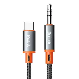"Mcdodo CA-900" 1,8 m ilgio USB-C ir 3,5 mm AUX mini lizdo kabelis (juodas)