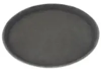 Barmeno padėklas, neslystantis, juodas, D 27 cm, 1 vnt