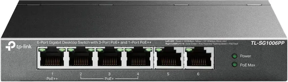 Komutatorius TP-Link TL-SG1006PP