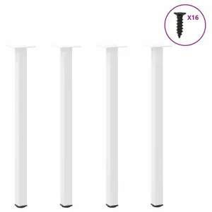 Konsolinio stalo kojelės, 4 vnt., baltos, 72-74 cm, plienas