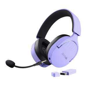 Trust GXT 491P FAYZO, Wired & Wireless, Gaming, 20 - 20000 Hz, 290 g, Headset, Black, Purple