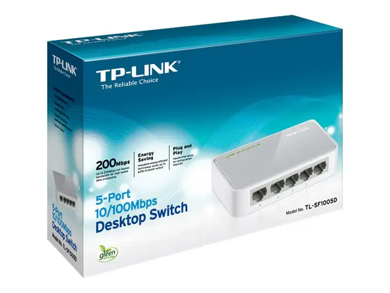 TP-Link TL-SF1005D V15, valdomas, Fast Ethernet (10/100), dvipusis duomenų perdavimas