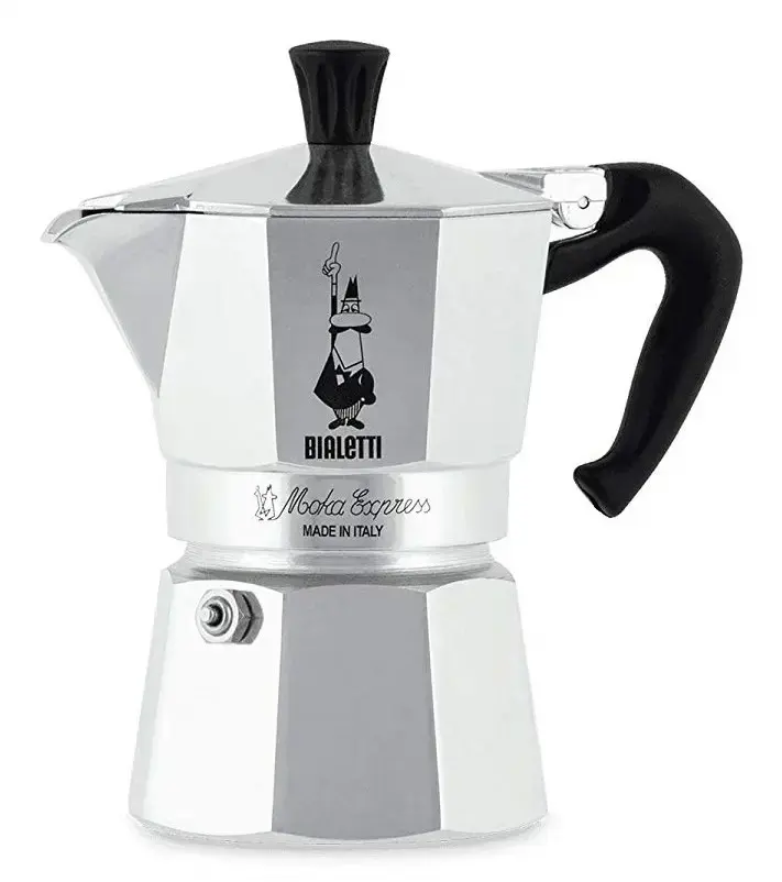 "Bialetti Moka Express" Moka puodas 0,06 l, aliuminis, juodas