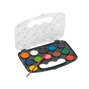 "Topwrite" - vandeninių dažų rinkinys 12 spalvų + teptukas