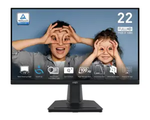 LCD Monitor MSI PRO MP225V 21.45" Business Matte Panel VA 1920x1080 16:9 100 ?? 1 ms Colour Black P…