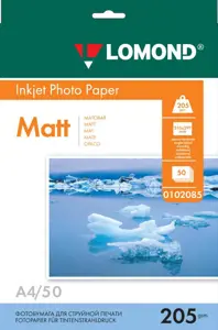 Matinis Fotopopierius Lomond, A4, 205 g/m², 50 psl.