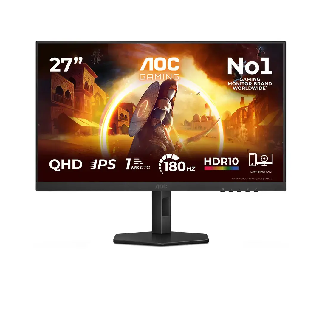 AOC | Q27G4XF | 27 " | IPS | 16:9 | 180 Hz | 1 ms | 2560 x 1440 pixels | 300 cd/m² | HDMI ports quantity 1 | Black | Warranty 36 month(s)