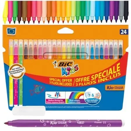 Bic spalvoti Flomasteriai Kids Couleur 24 spalvų rinkinys 093350