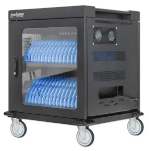 Manhattan Laptop Charging Cart/Trolley via AC Adapter (EU) 32-bay, Install device's AC Adapter (pow…