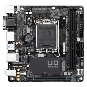 GIGABYTE H610I Motherboard - Supports Intel Core 14th CPUs, 4+1+1 Hybrid Digital VRM, up to 5600MHz DDR5, 1xPCIe 3.0 M.2, GbE LAN, USB 3.2 Gen 1, Intel, LGA 1700, Intel® Celeron®, Intel® Core™ i3, Intel® Core™ i5, Intel® Core™ i7, Intel® Core™ i9, Intel Pentium G, LGA 1700, 64 GB, DDR5-SDRAM
