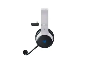 "Razer" žaidimų ausinės "Playstation 5 Kaira Pro" su įmontuotu mikrofonu, juodos/baltos spalvos, belaidės