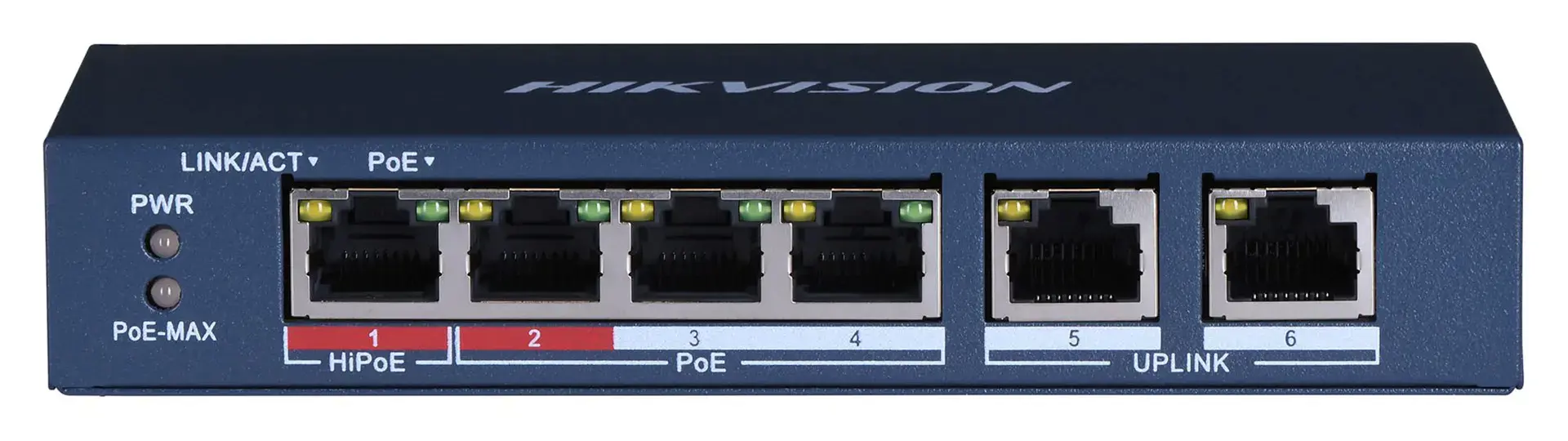 "Hikvision" DS-3E0106HP Nevaldomas, stalinis kompiuteris, 10/100 Mbps (RJ-45) prievadų kiekis 6