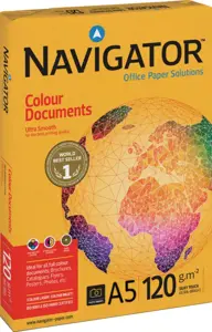 A5 Biuro popierius Navigator Colour Documents, 120 g/m², 250 psl.