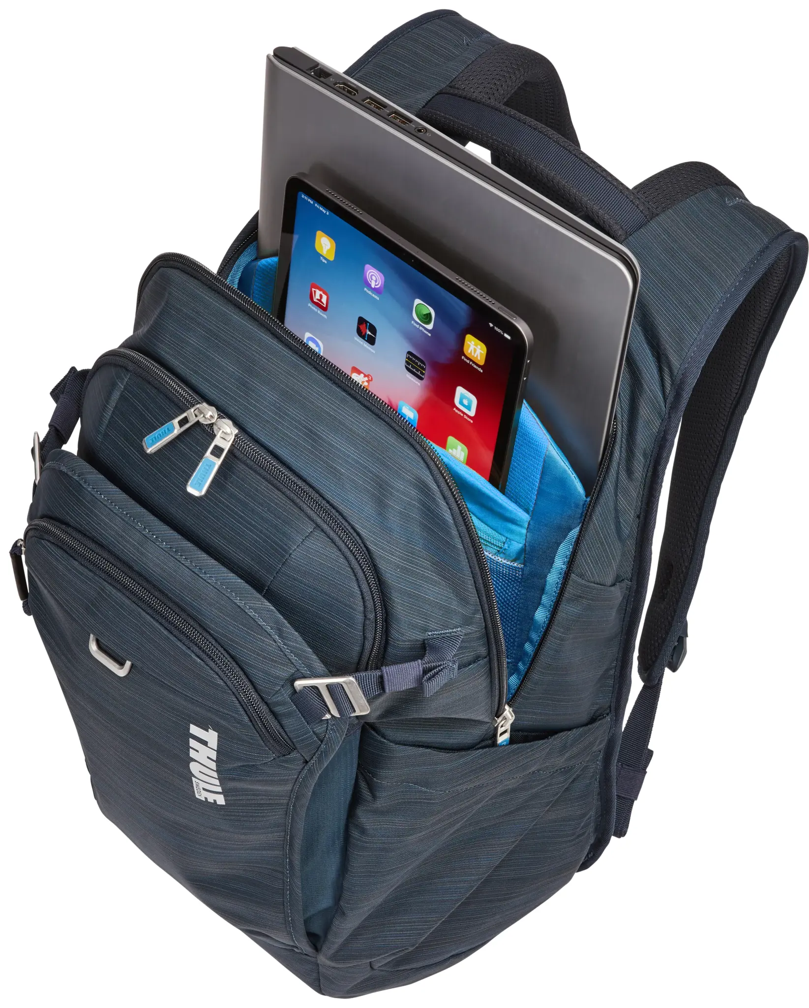 Thule Construct CONBP-116 Carbon Blue, Miestas, Žmogus, 39,6 cm (15,6"), Nešiojamojo kompiuterio skyrius, Neperšlampamas, Nailonas