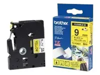 Brother TZe-FX621, Black on yellow, TZe, Brother, 9 mm, 8 m, 1 pc(s)