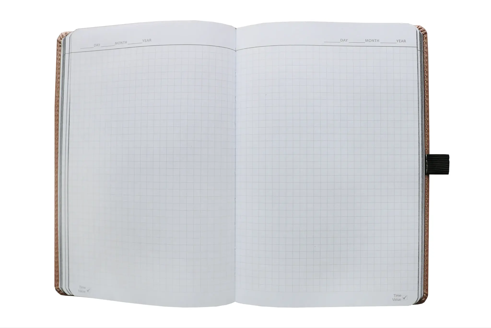 Kalendorius - užrašinė UNIVERSAL BLACK EDITION, PU, A5, be datų, mėlyna