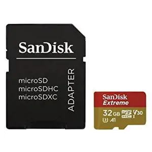 SanDisk Extreme microSDHC 32GB + SD Adapter + Rescue Pro Deluxe 100MB/s A1 C10 V30 UHS-I U3; EAN: 6…