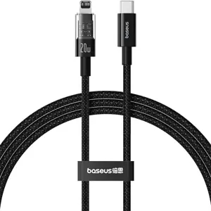 Baseus Gem USB-C to iP fast charging cable 1 m 20 W Black
