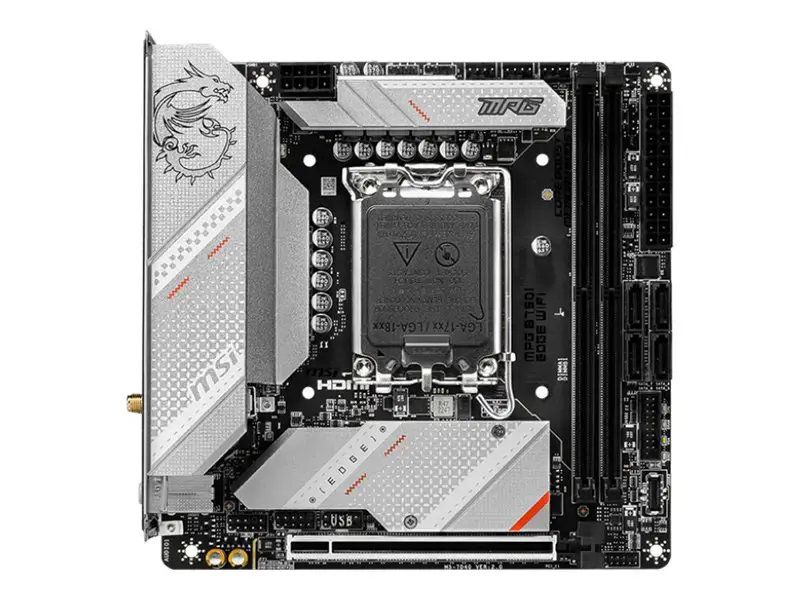 MSI MPG B760I EDGE WIFI, "Intel", LGA 1700, "Intel® Celeron®", "Intel® Pentium® Gold", LGA 1700, DDR5-SDRAM, 96 GB