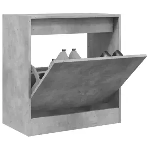 Spintelė batams, betono pilka, 60x34x63,5cm, apdirbta mediena
